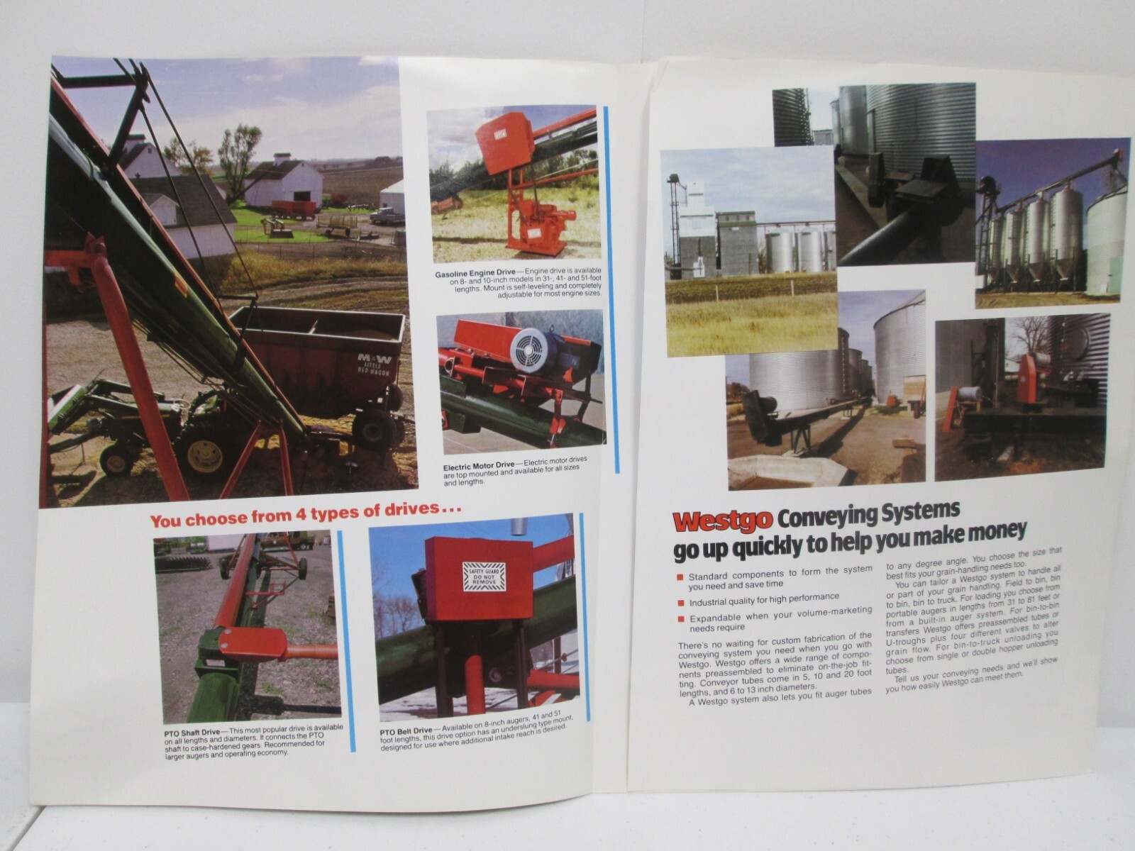 Westgo A-100 Portable Augers and Conveying Systems Sales Brochure Specifications