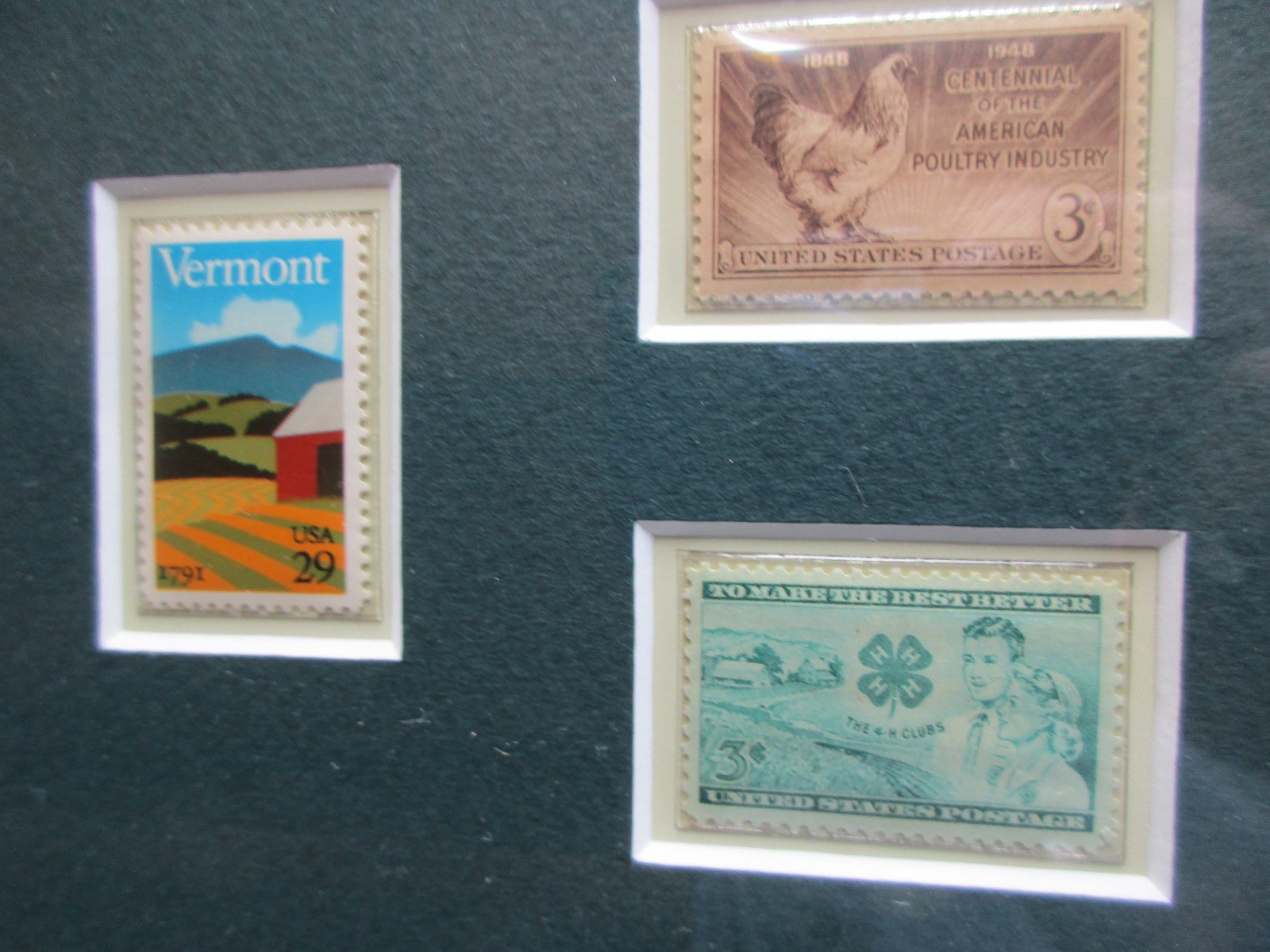 RURAL AMERICA STAMPS AND FRAMED PRINT, JOHN DEERE TRACTOR FARM SCENE DAY-02264