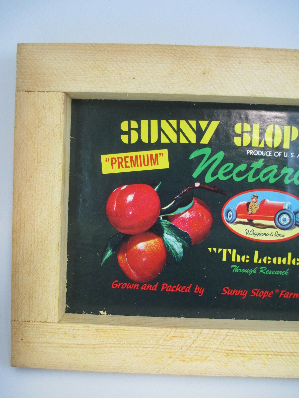 Sunny Slope Nectarines Unassembled Crate End Original wood