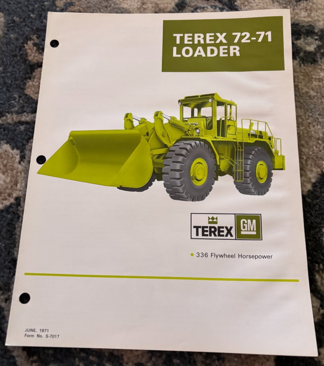 Terex 72-71 Wheel Loader Brochure DCPA25 1971