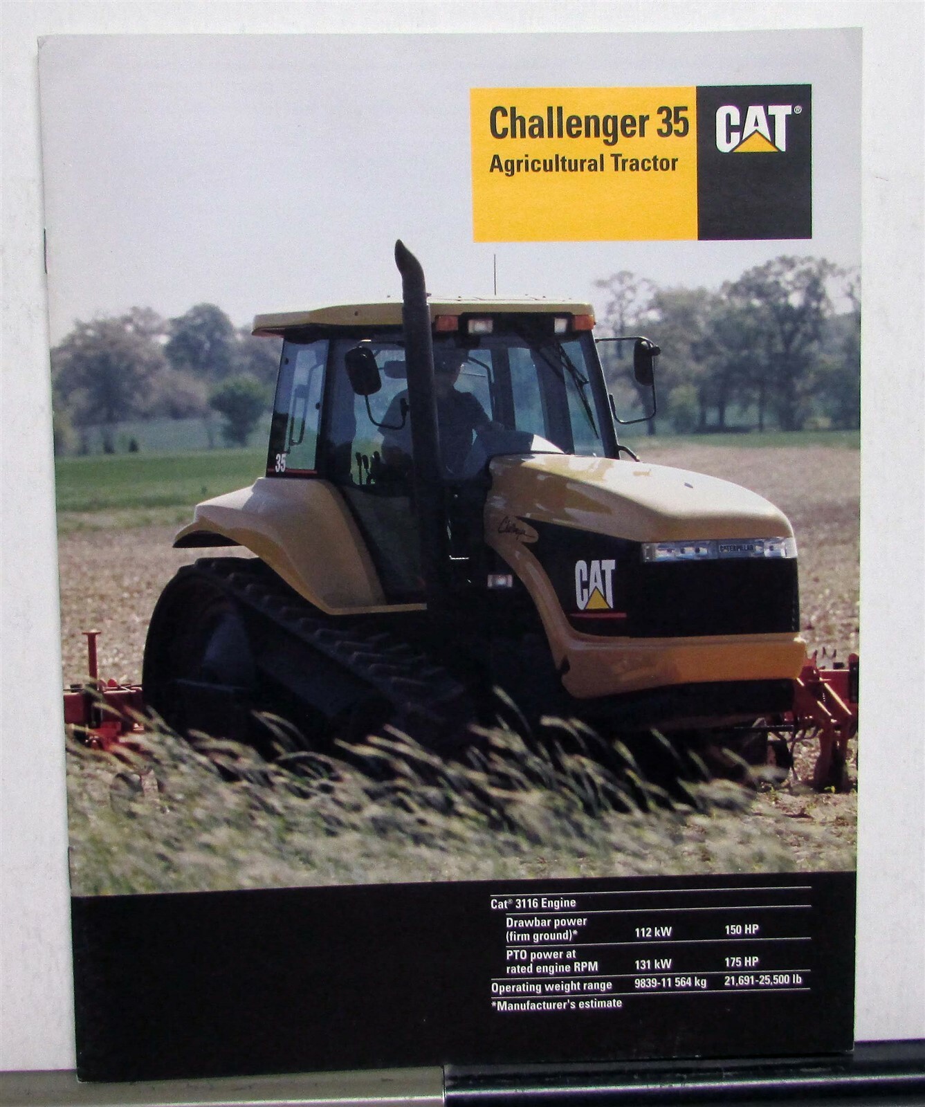 1995 Caterpillar Challenger 35 Agricultural Tractor Construction Sales Brochure