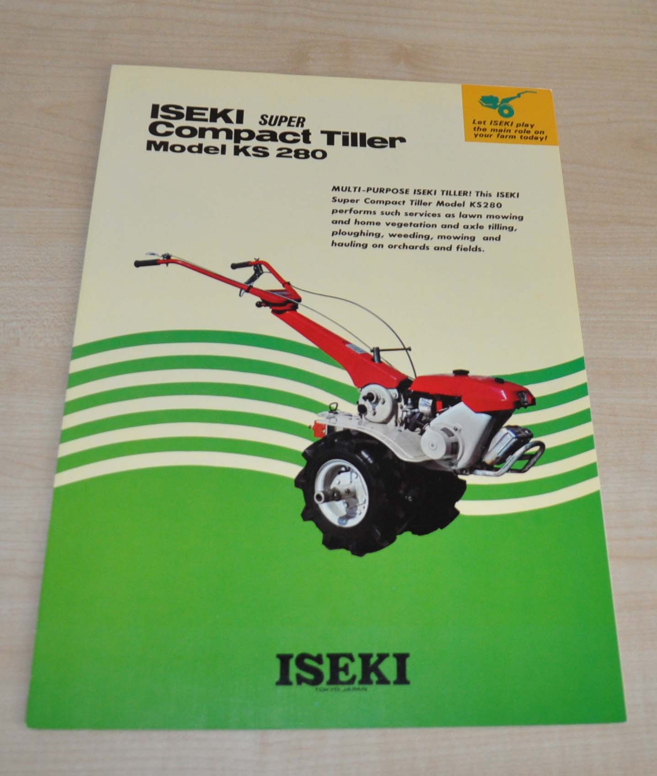 Iseki Agricultural Compact Tiller KS 280 Japanese Brochure Prospekt ENG