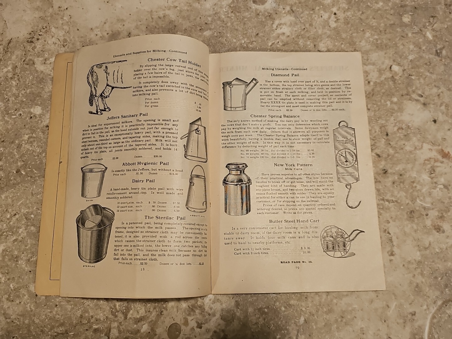 Root dairy supply catalog West chester pa milk cream separtor engine keystone