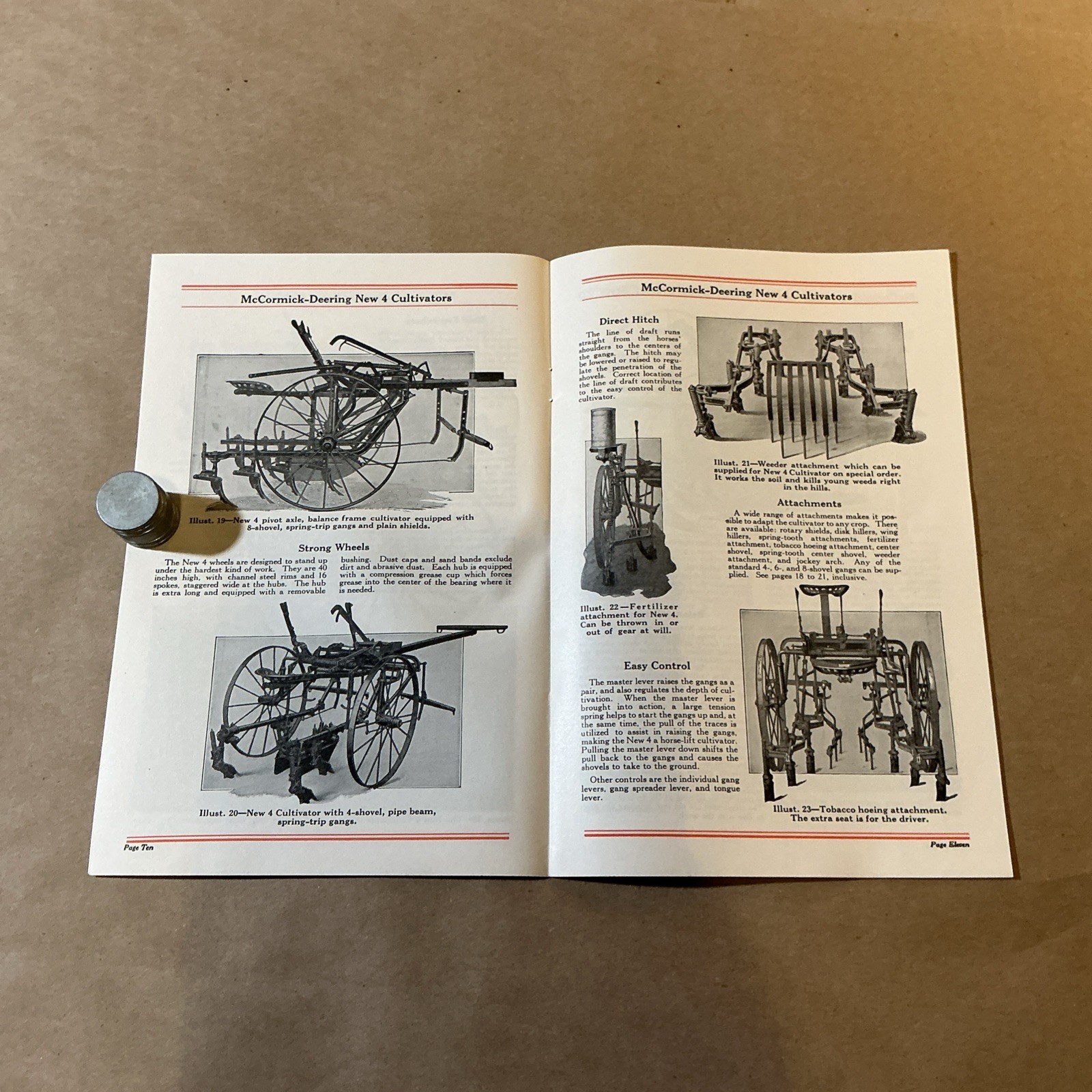 Vintage Original McCormick Cultivators Brochure As Is INV-P0931