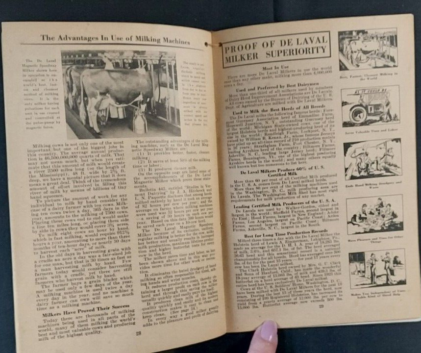 1941 De Laval Handy Reference Yearbook Farm Dairy Cream Separator Schlosser Indy
