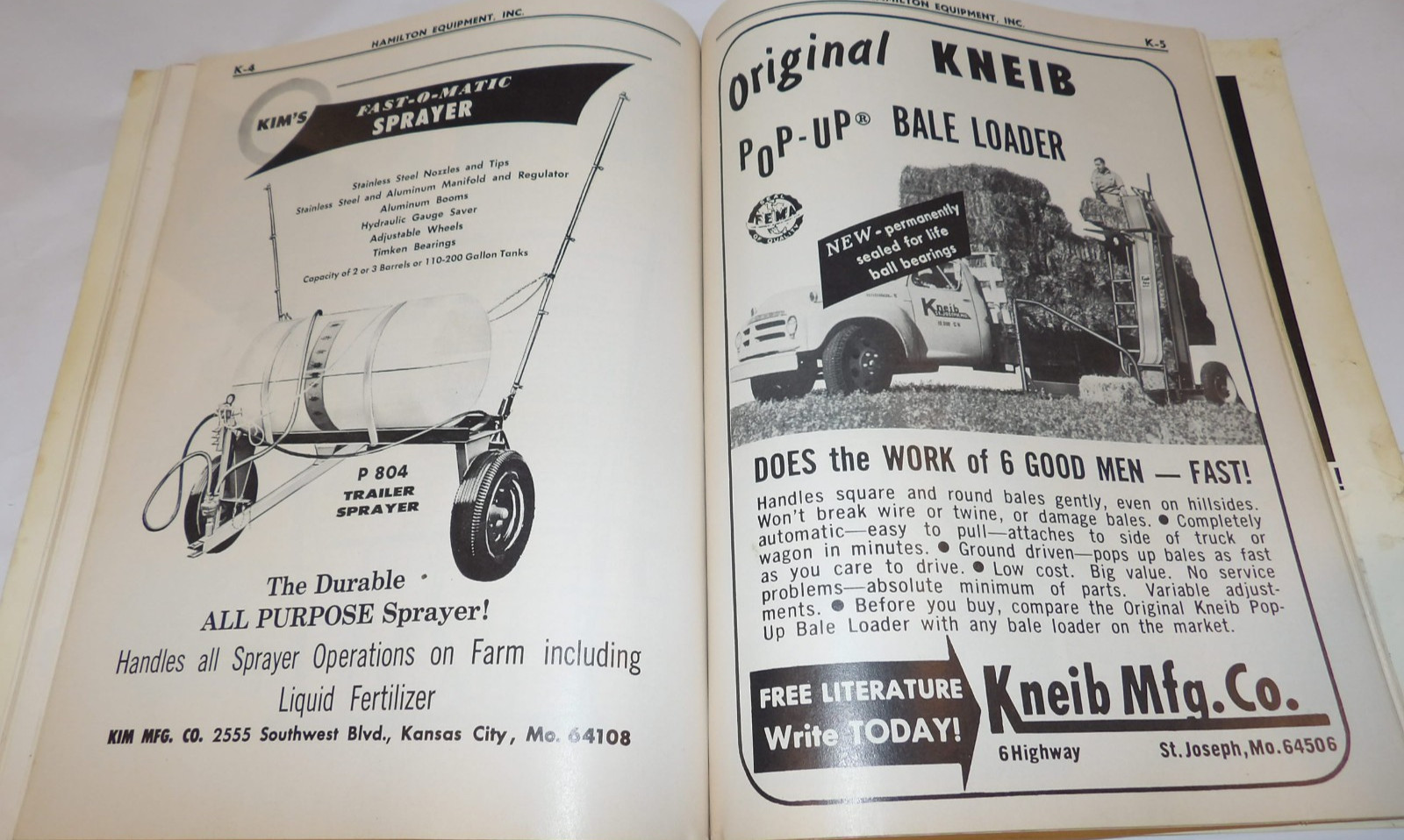 VINTAGE 1968 FARM IMPLEMENT CATALOG~MOWERS/FERTILIZERS/SPRAYERS/TILLERS/SPREADER