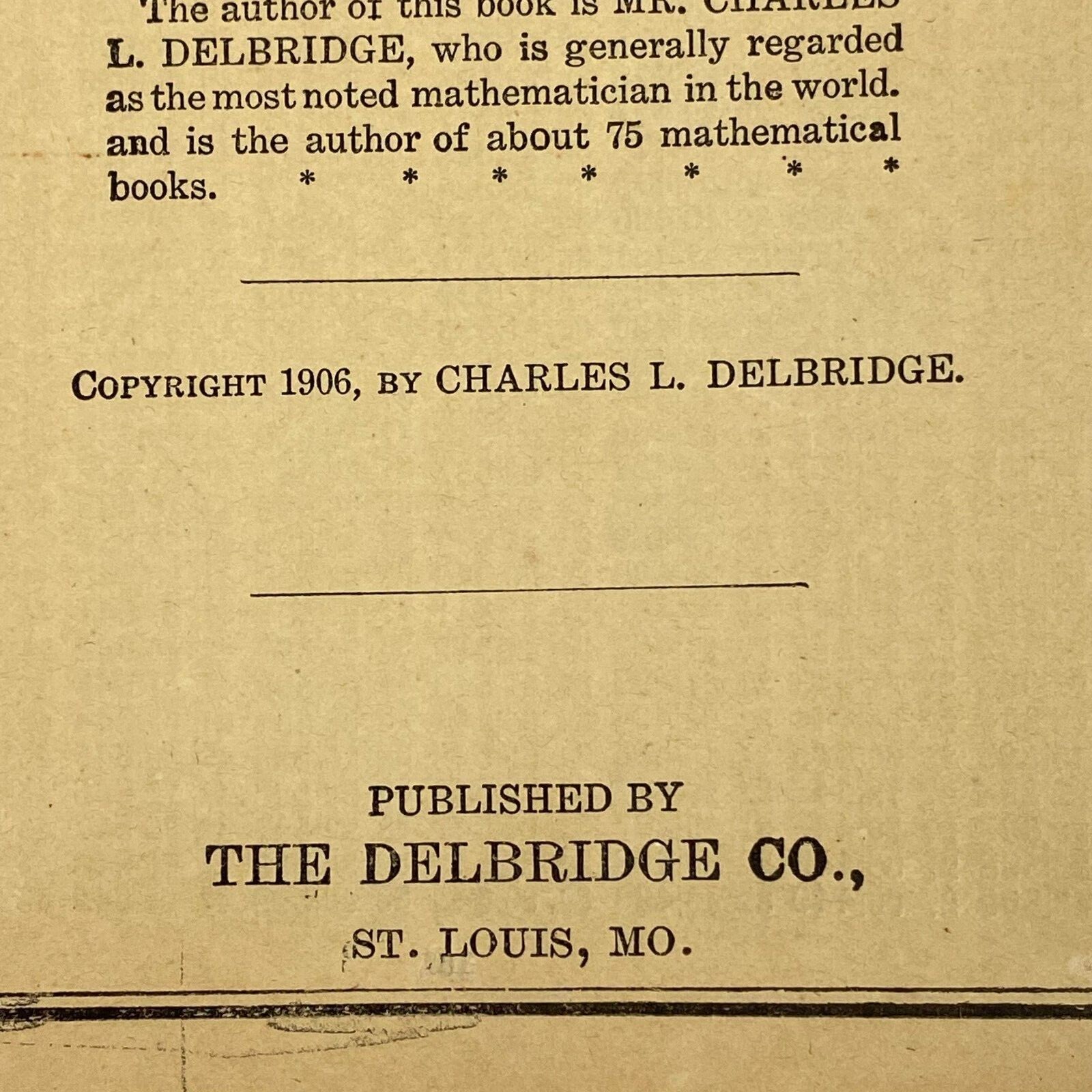 1906 Delbridge Cotton Actuary Seed Calculator Book Kehl Hardware Co Austin TX
