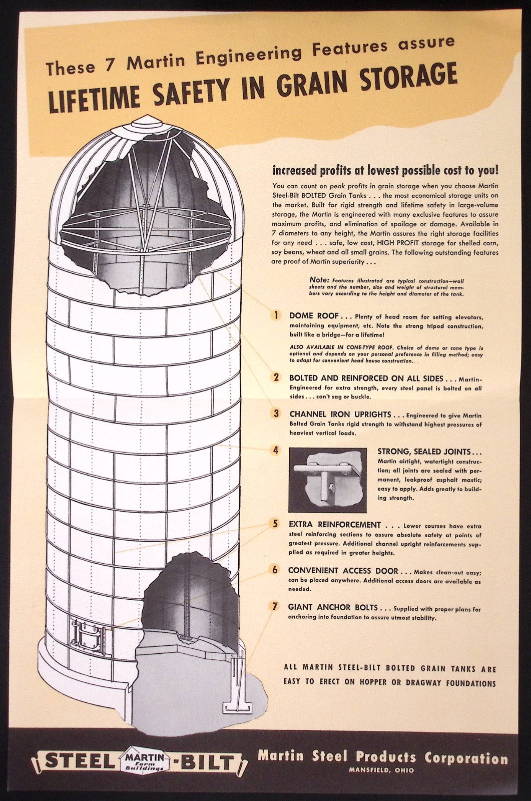 Martin Steel Bilt Bolted Grian Tanks Martin Steel Products Mansfield OH Brochure