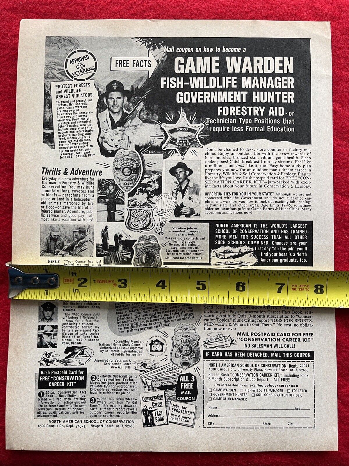 Vintage 1972 Print Ad North American School Of Conservation