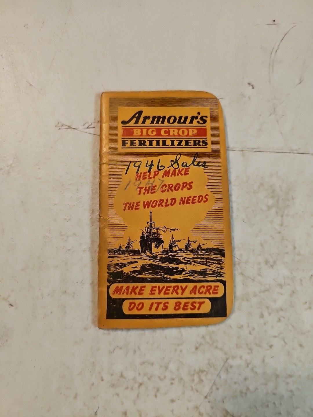 Vintage Armour&rsquo;s Big Crop Fertilizers 1944-45 WWII Battleship Cover