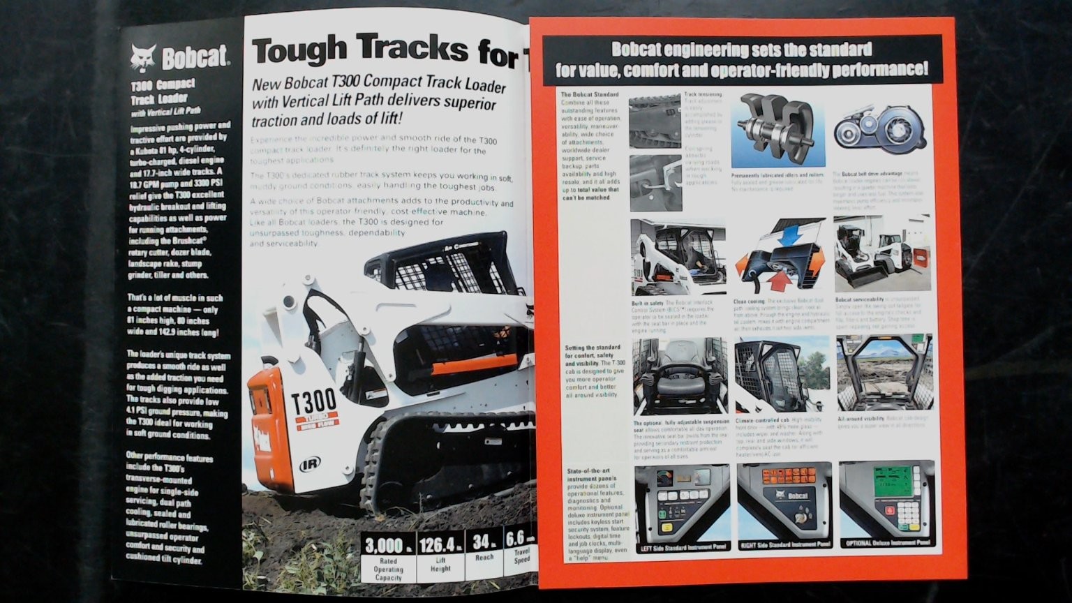 Bobcat T300 Compact Track Loader Brochure Vintage Agriculture 1990s
