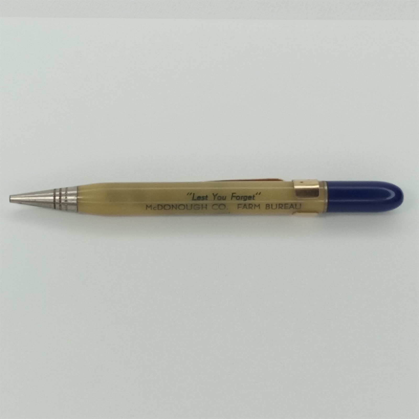 VTG 1950s Advertising Mechanical Pencil Illinois Farm Bureau McDonough County