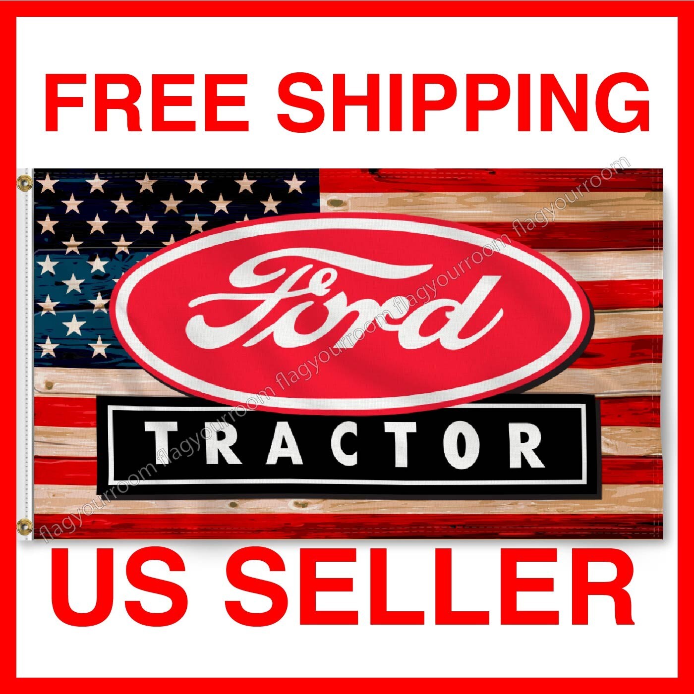 Ford Tractor USA Flag 3×5 FT Banner NEW Tractor Quality Farm Fast FREE Shipping