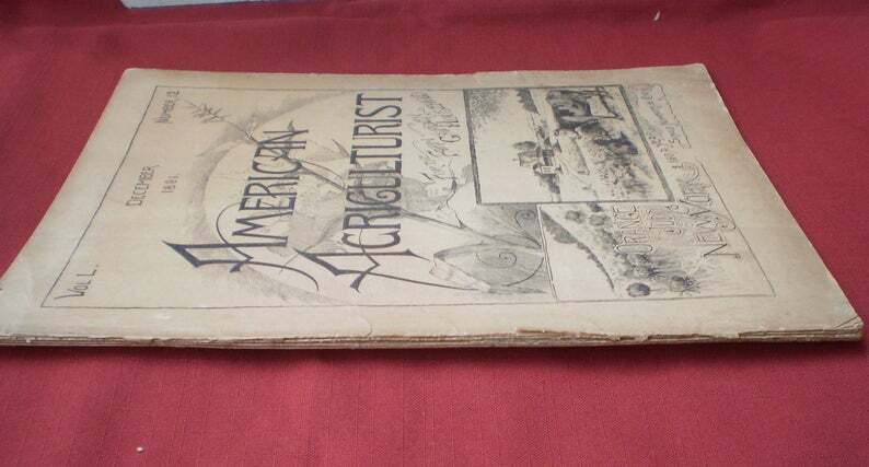 Antique American Agriculturist License Plate and Rare Magazine-1800&rsquo;s