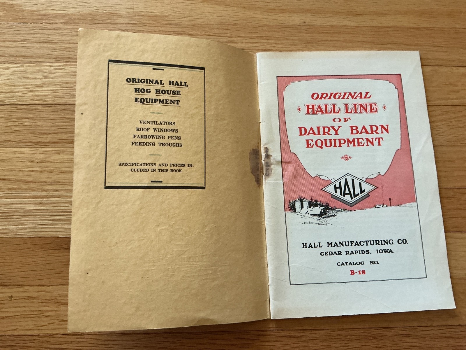 1936 catalog HALL MANUFACTURING COMPANY Cedar Rapids IOWA agricultural hardware