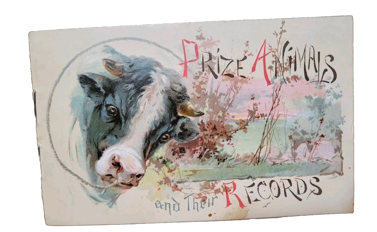 1890 Prize Animals World Records LIthograph Booklet & Perry Davis Quack Remedy