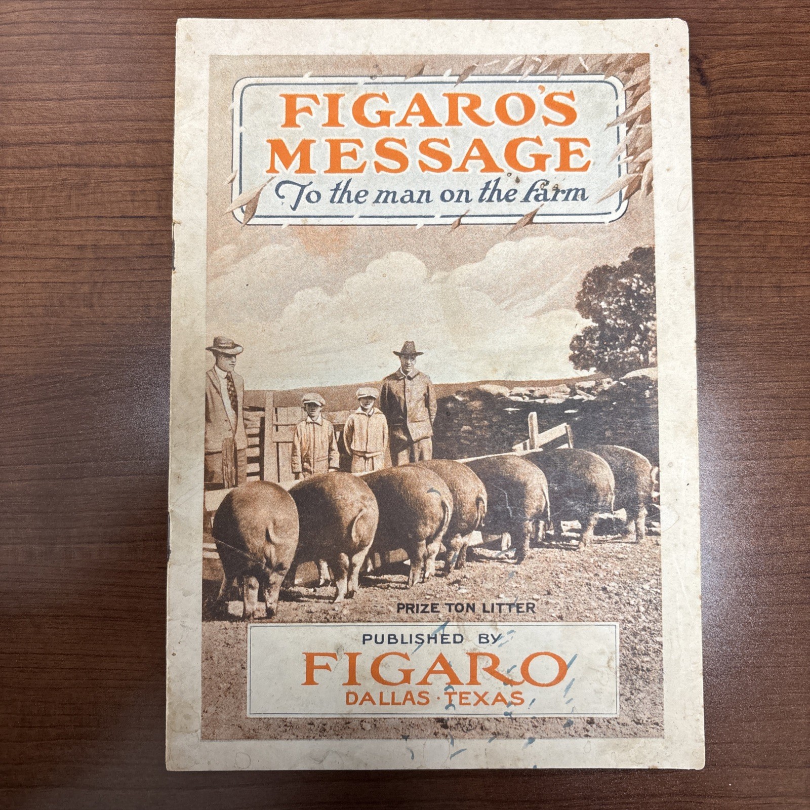 Figaro&rsquo;s Message Booklet Butchering Pigs Curing Liquid Smoke Dallas TX 1930