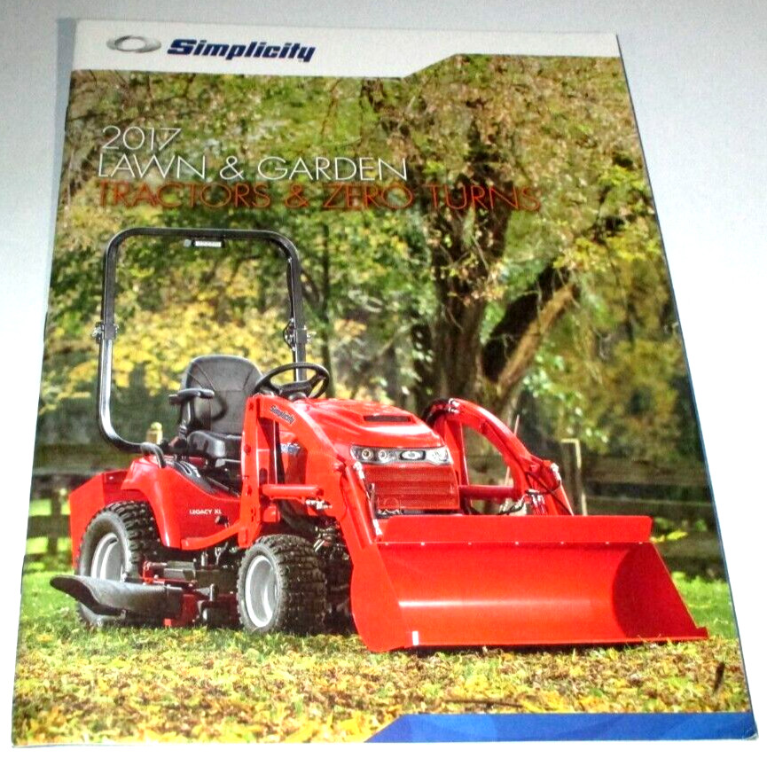*Simplicity 2017 Lawn Garden Tractors & Zero Turns Sales Catalog Manual Brochure