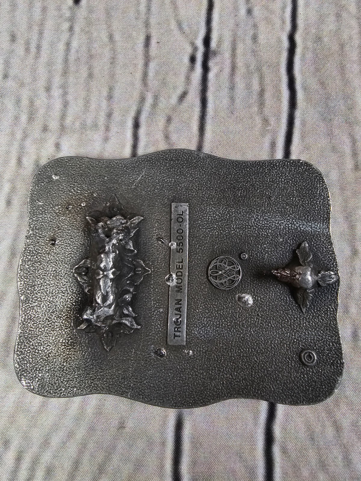 VTG Trojan Model 5500-OL Wheel Loader Belt Buckle Heavy Equipment Pewter Tone