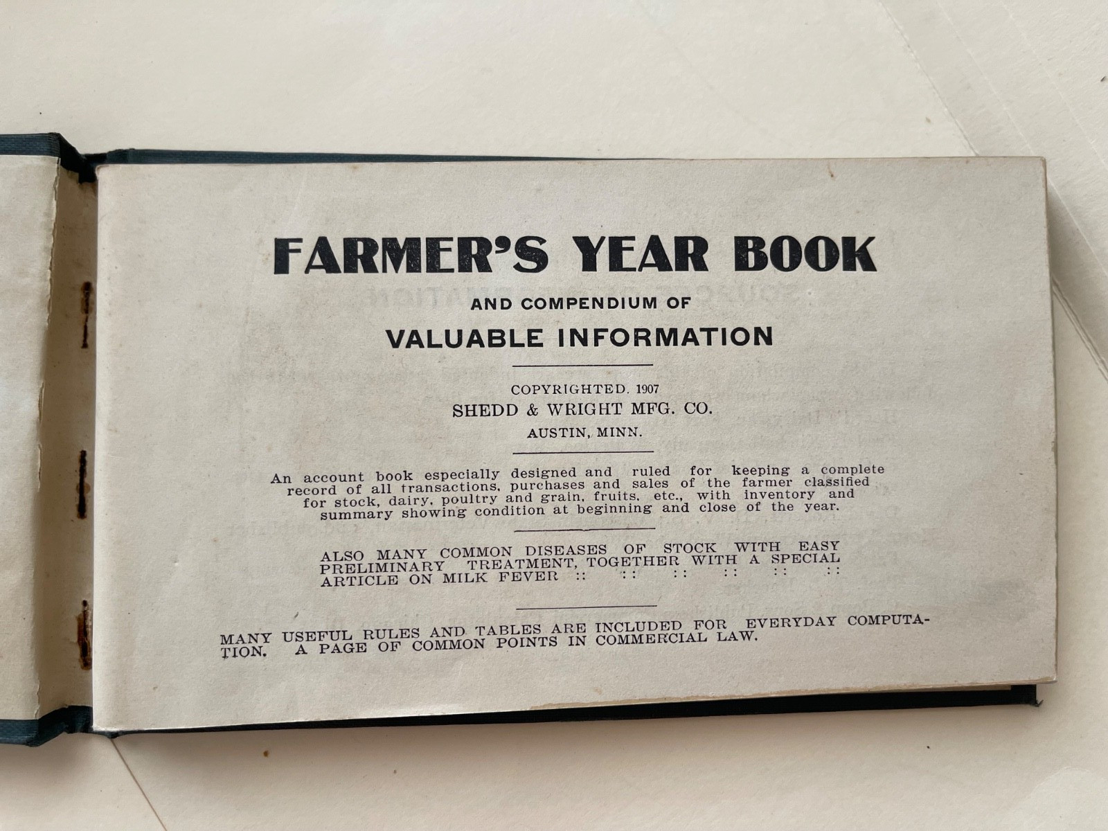 Old « Reed & Shelso Co. General Merchandise », BROOTEN, MN Farmer&rsquo;s Yearbook