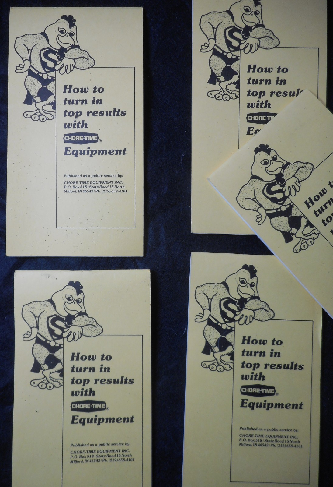 💥Vtg Chore Time Poultry Sales Pamphlets + 2 pens-FREE SHIP