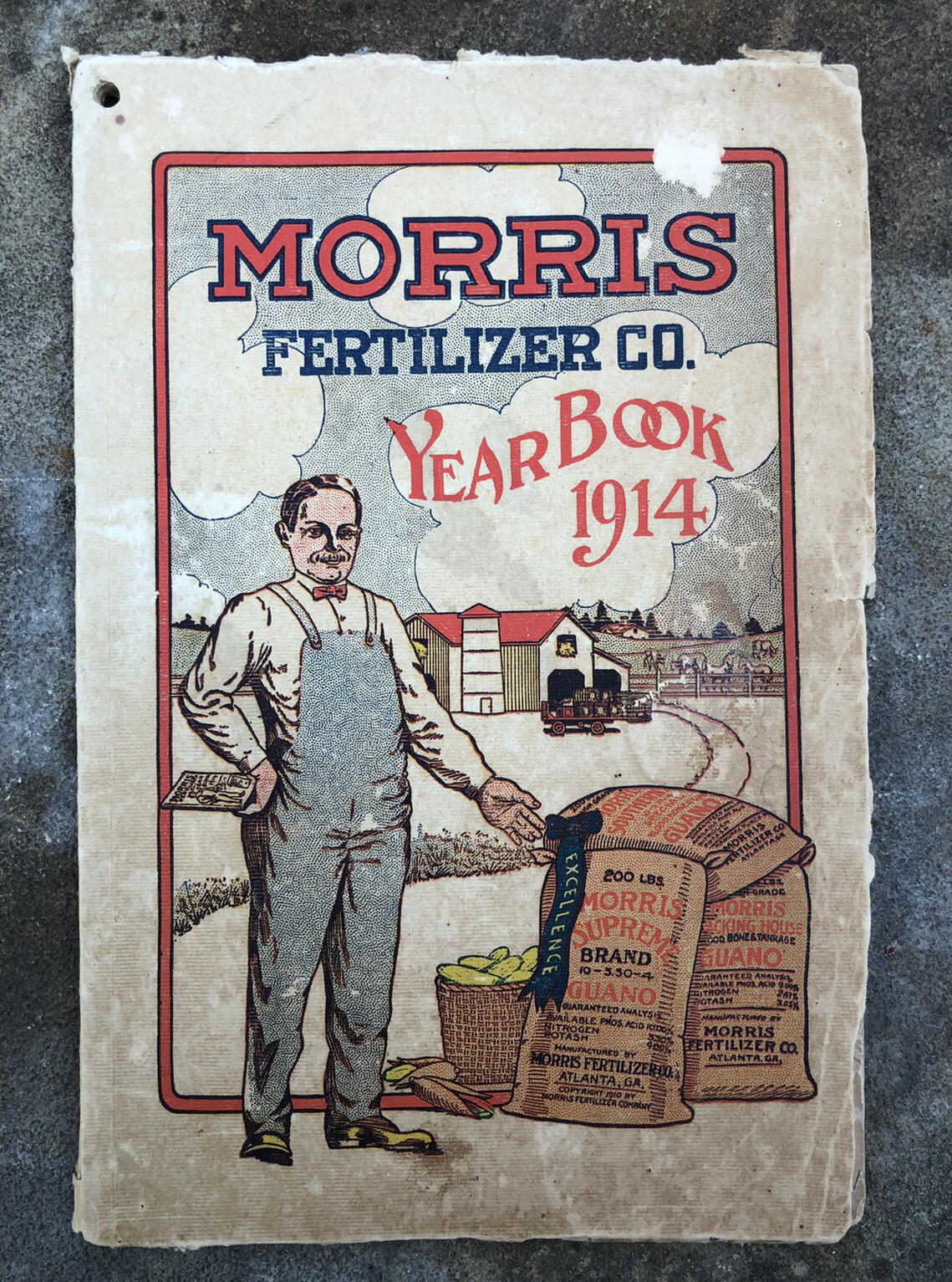 Antique 1914 Morris Fertilizer Co. Yearbook Atlanta Georgia Advertising Booklet