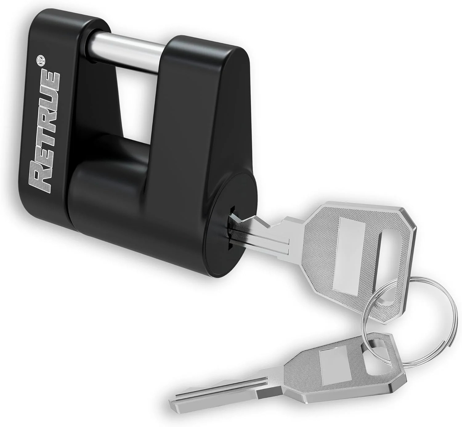 Trailer Tongue Coupler Lock, Trailer Hitch Lock,Dia 1/4 Inch, 3/4 Inch Span for