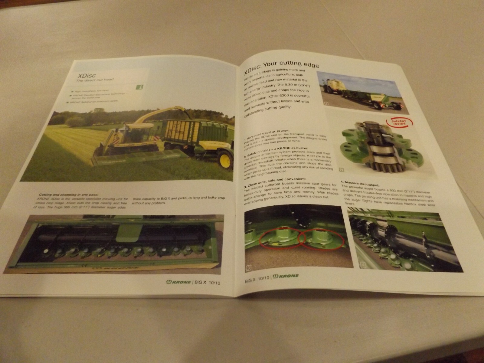 KRONE BIG X 700/850/1100 FORAGE HARVESTER. LITERATURE # BIGX-10.10-US