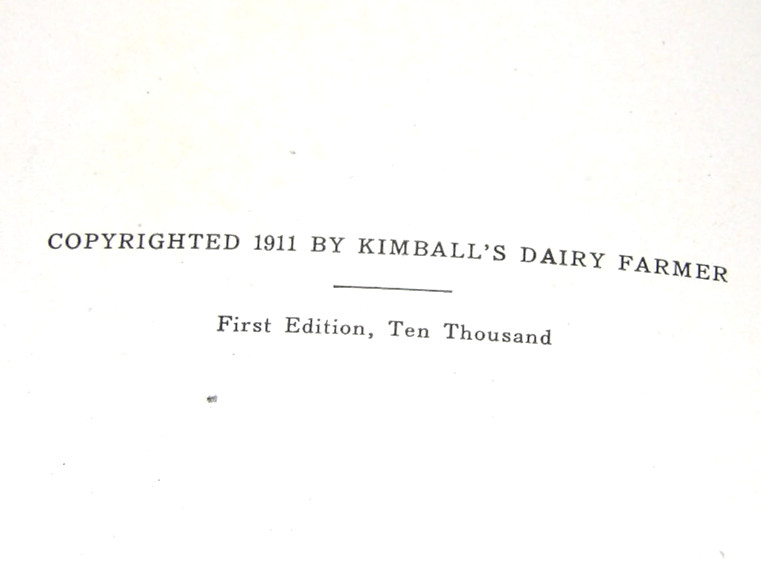 1911 VAN PELT&rsquo;S COW DEMONSTRATION BOOK! 1st EDITION! ILLUSTRATED! 5 ESSENTIALS!