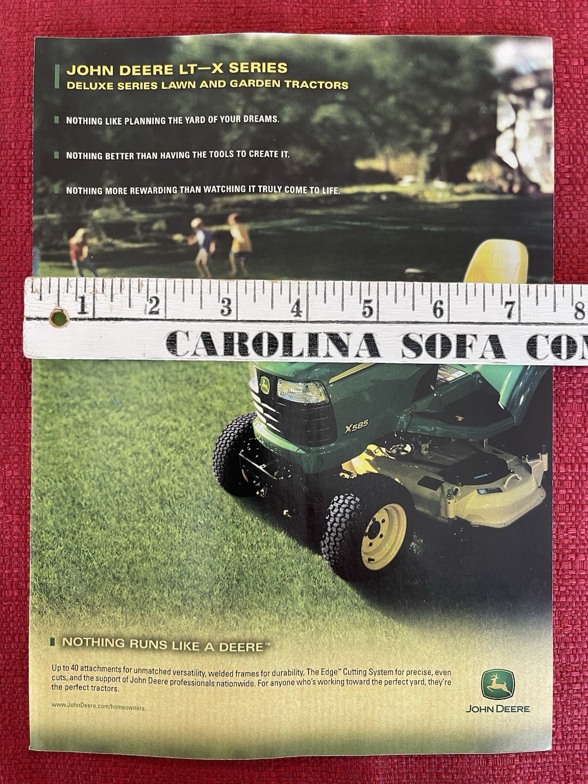 Print Advertisement John Deere LT – X Series Lawn Garden Tractor Mower Print Ad