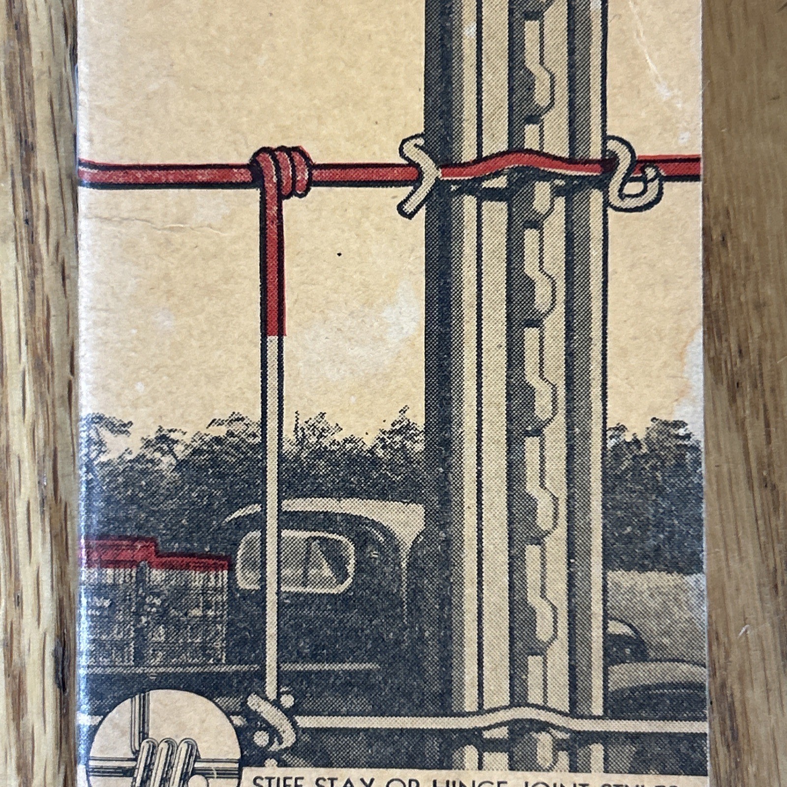 Vintage Red Brand Fence Advertising Notebook Nadeau MI Jean Lumber 1930s-1940s