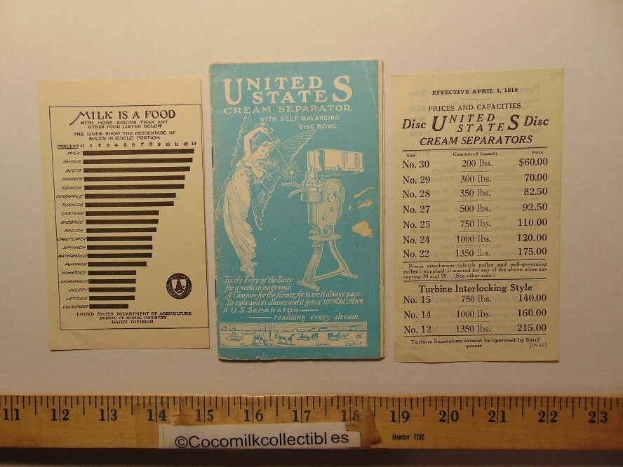 Vintage Vermont Farm Machine CO U.S Cream Separator Brochure Bellows Falls VT