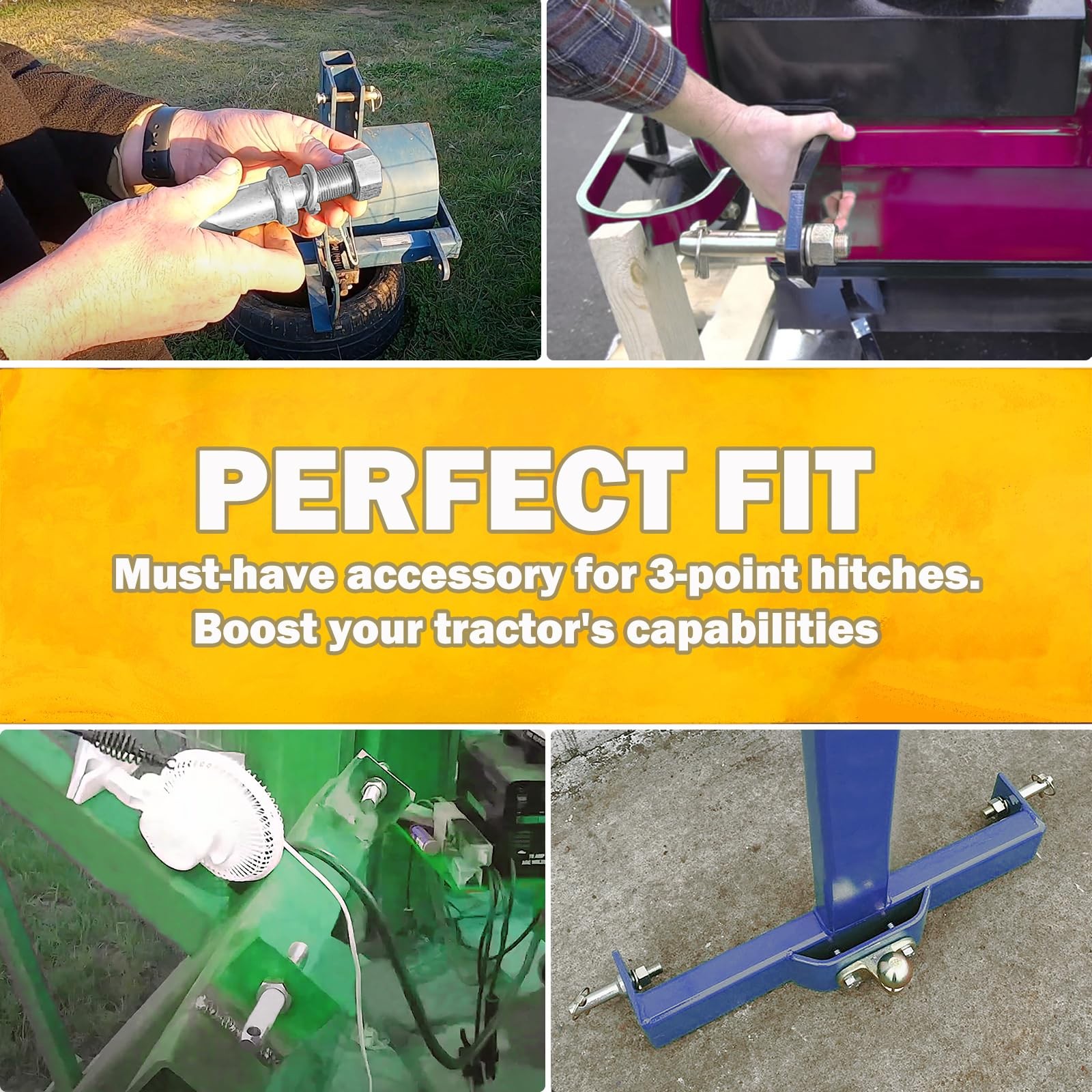 Premium S07020800 Cat 1 Draw Pin Hitch Accessories for Tractors, 3 Point Hitc…