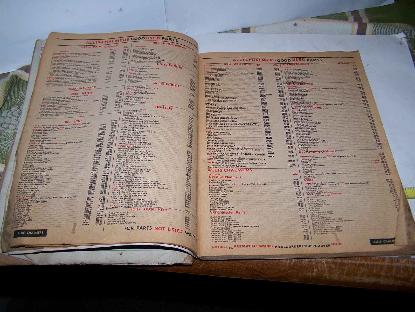 1935 Tractor Replacement Parts 1979 Surplus Catalogs Rumely Huber IHC Hart Parr