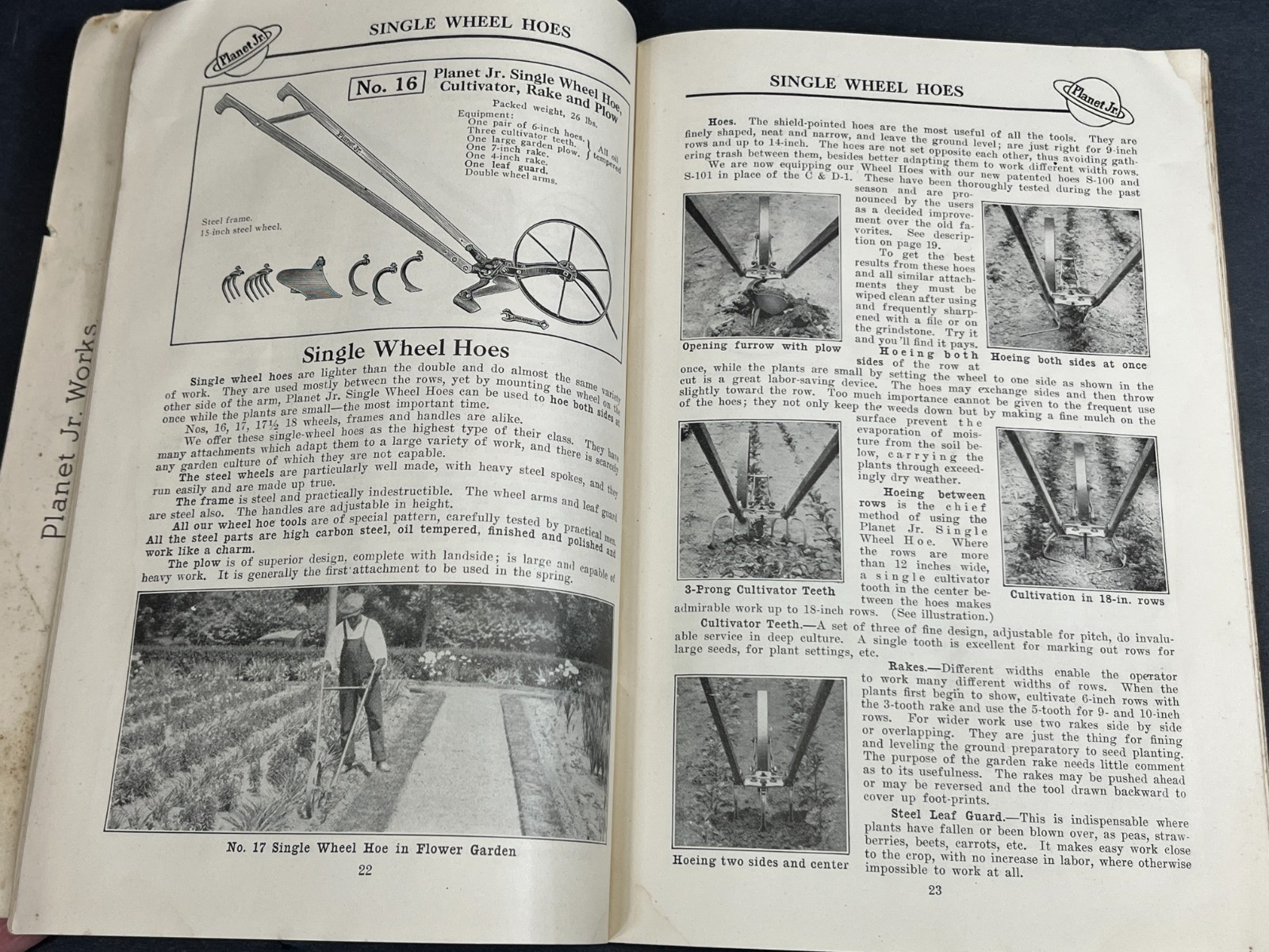 Planet Jr Farm and Garden Tools #51 Catalog 1920s Cultivators Equipment + Insert