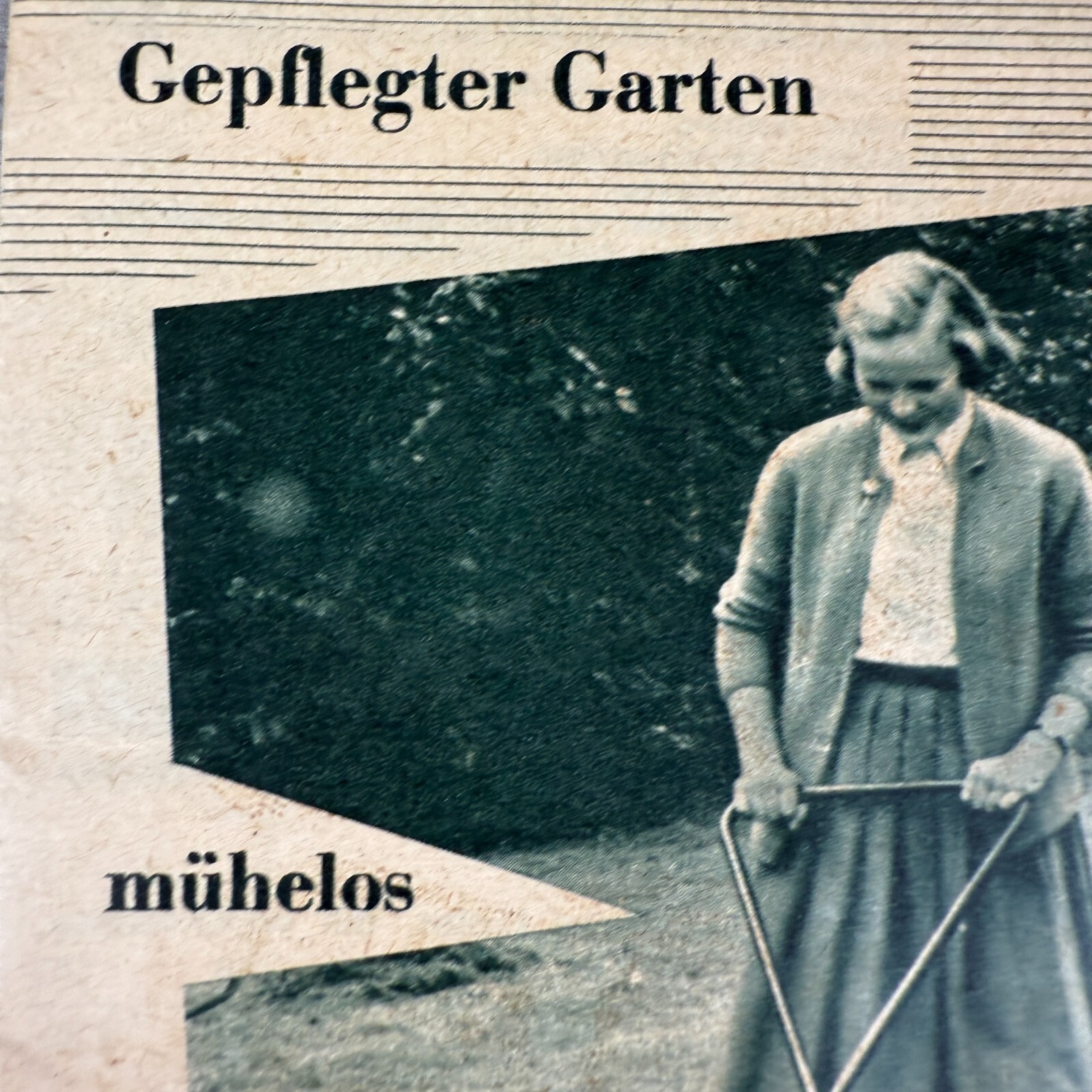 Vtg 1955 Lawn Brochure Wolf Garten Equipment Mower Tools Guide & Old Reciept