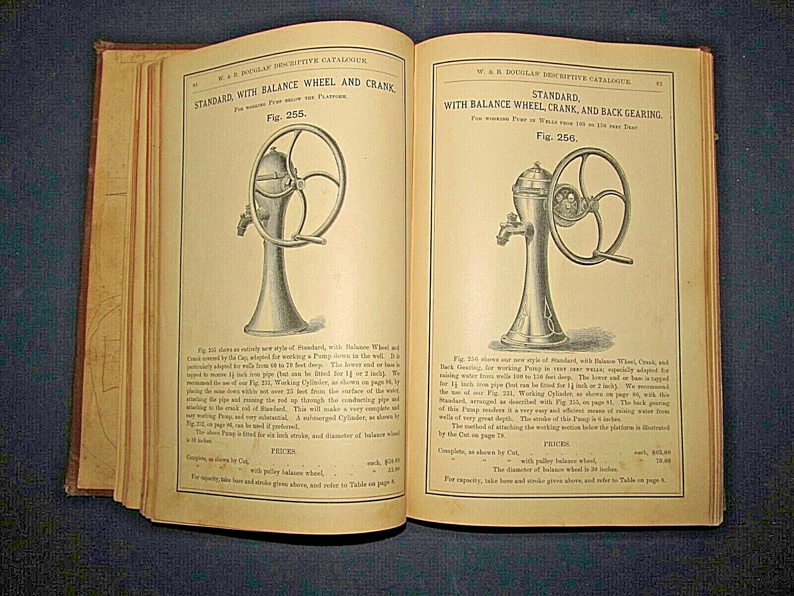 CATALOGUE-W & B DOUGLAS PUMPS, MIDDLETOWN, CT. 1887-1888, 319 PAGES.