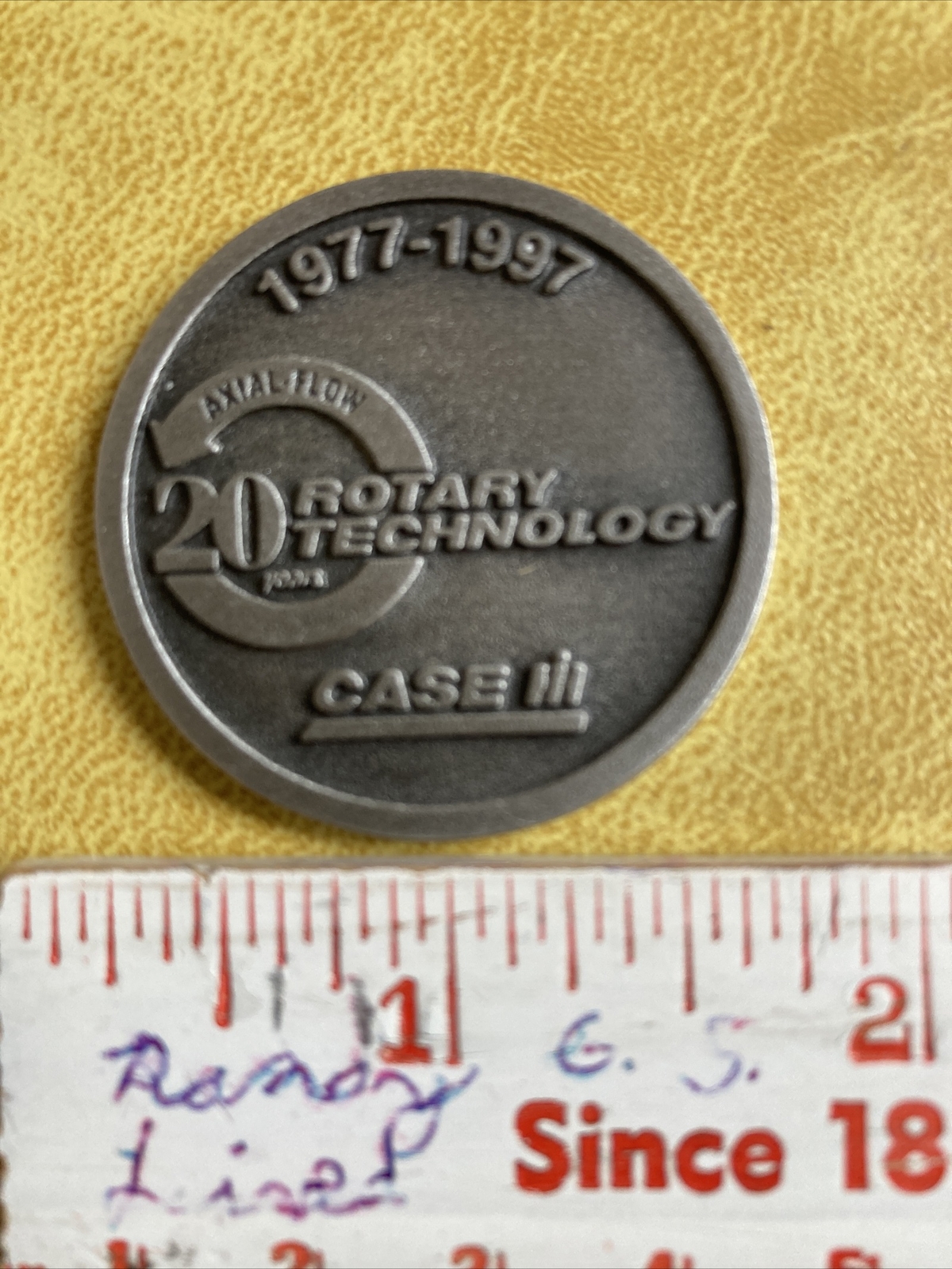 Vintage Case-IH 20 Years Of Rotary Technology Medallion Coin