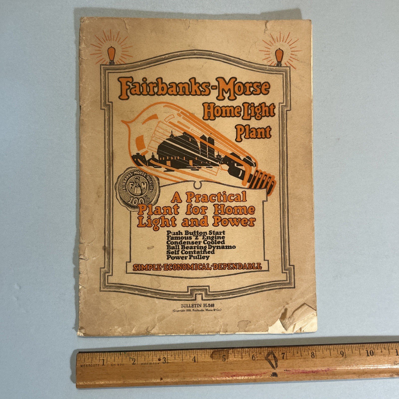 Fairbanks Morse Double Duty Light Plant Catalog Z Engine 1922 Vintage Original