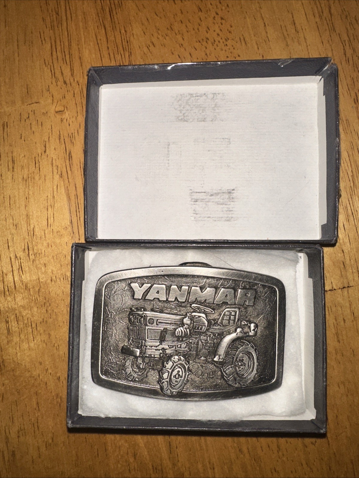 Yanmar Tractor Pewter Belt Buckle Spec Cast Vintage Marked In Original Box