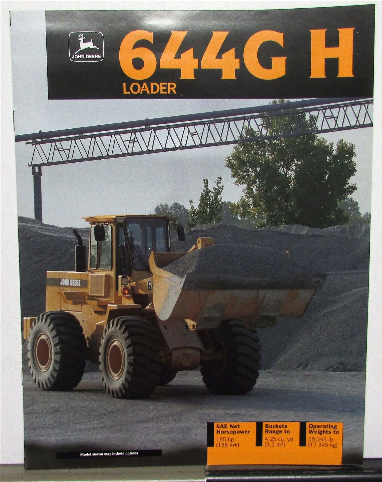 1994 John Deere 644G H Loader Specifications Construction Sales Brochure