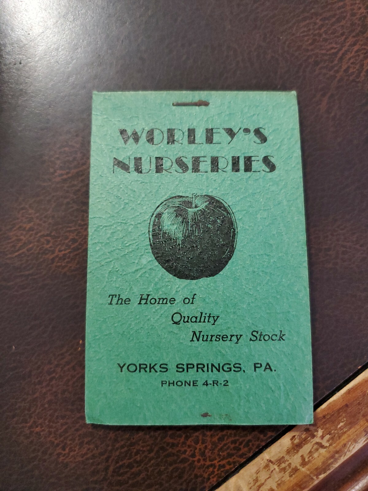 Vintage York Springs Pa Worleys Nurseries Memo Booklet 1930s