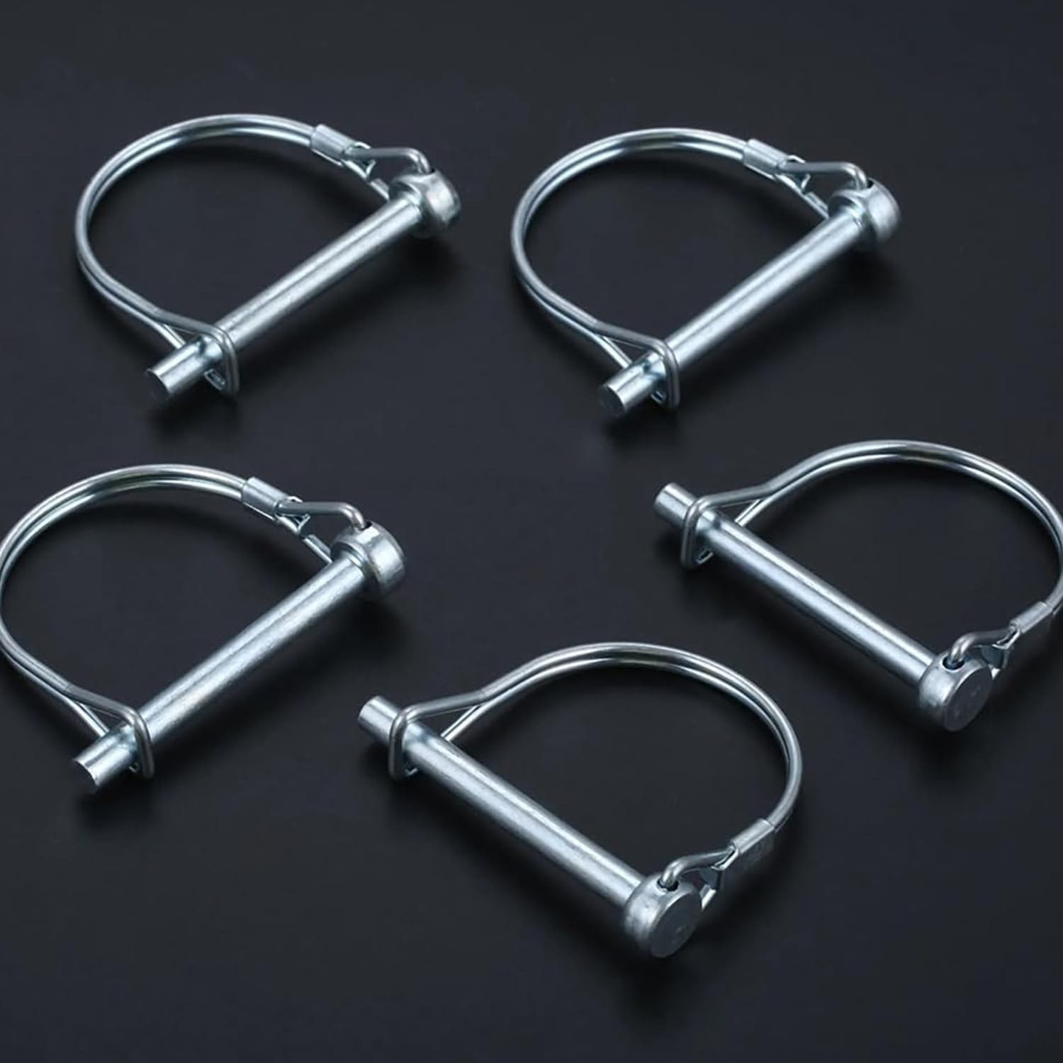 10 Pack 1/4×4 Inch Trailer Coupler Pin Set, Heavy Duty Locking Pin Secure Tow…