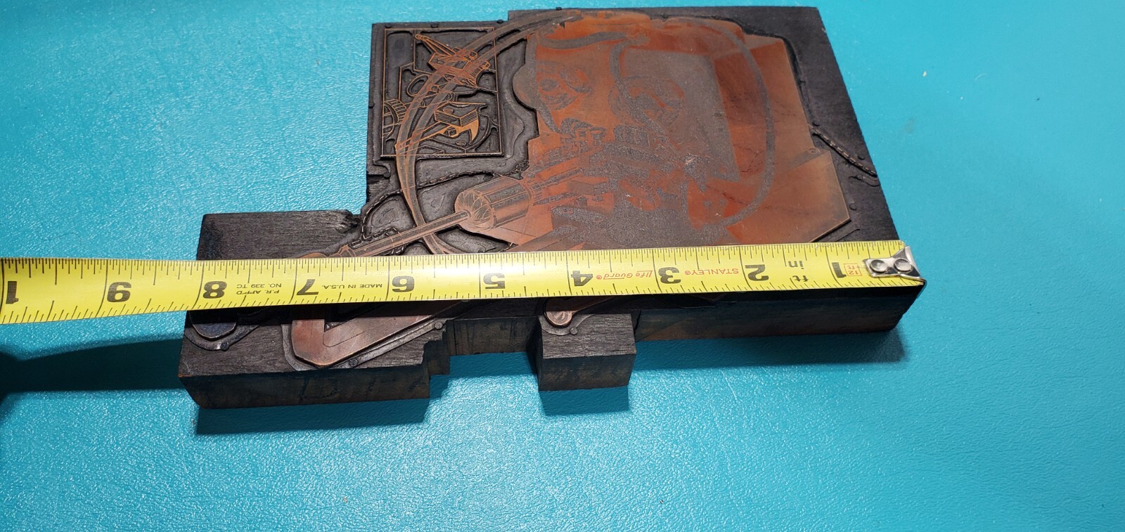 Vintage P.E. CHAPMAN Electric Milling Machine Copper PRINTING PLATE Block
