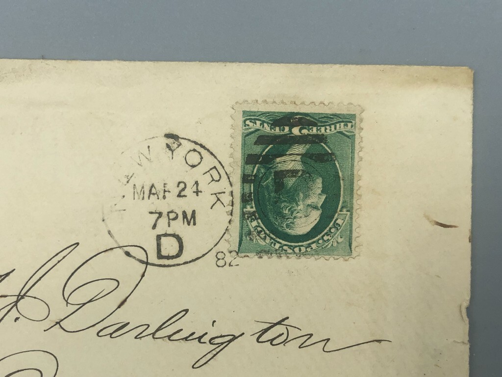 1882 AMERICAN AGRICULTURAL Assn Journal POSTAL COVER Antique FARM Advertising NY