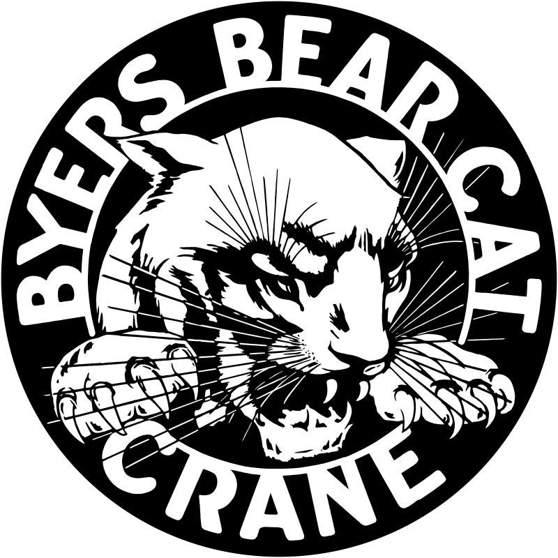 Byers Machine of Ravenna, OhiO BEARCAT Crane NEW METAL SIGN: 12&Prime; Diameter Round