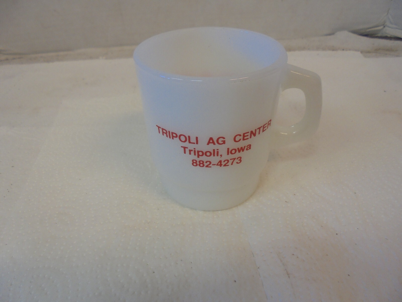 white glass coffee mug tripoli ag center tripoli iowa oven proof