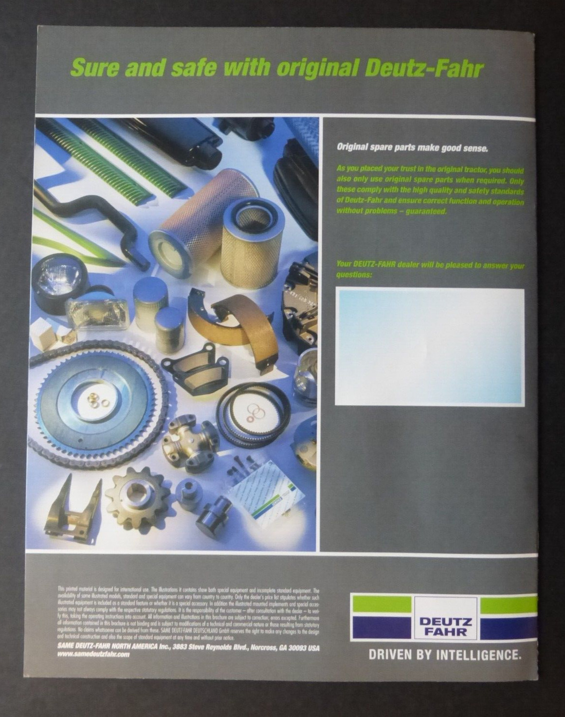 VTG Ad Sales Brochure Catalog Agcolux 6070 Deutz Fahr