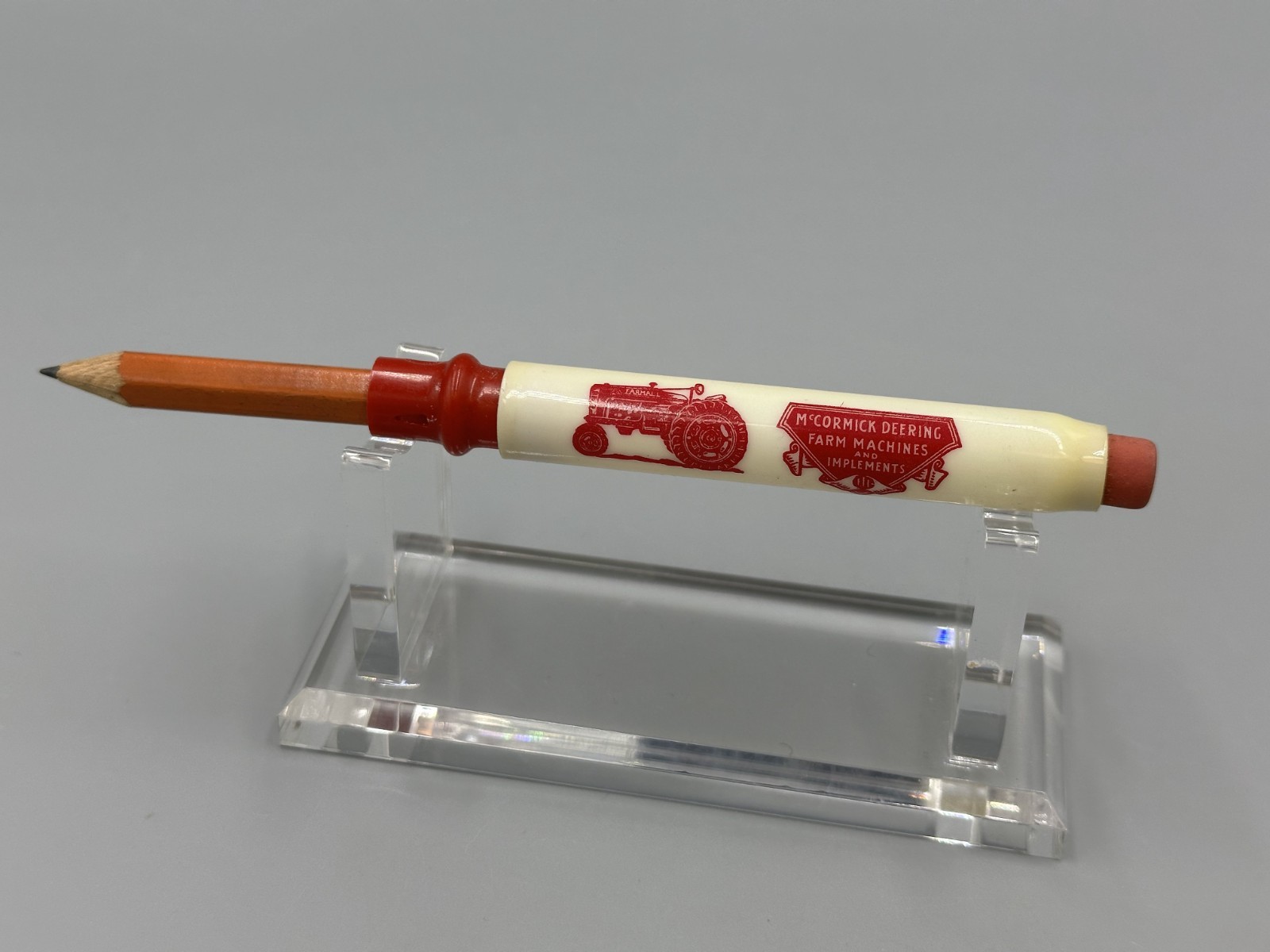 Vintage FARMALL TRACTOR Farm McCORMICK DEERING Vintage BULLET PENCIL Advertising