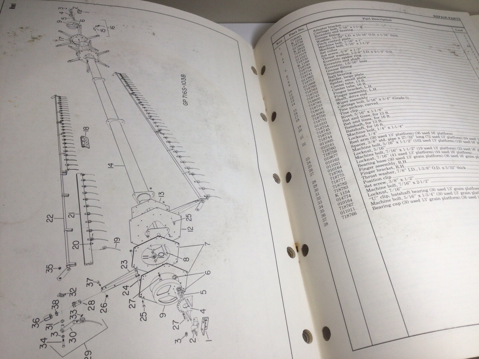 1954 AVCO NEW IDEA FARM EQUIPMENT OPERATOR’S MANUAL BEAN/GRAIN PLATFORM 713S 716